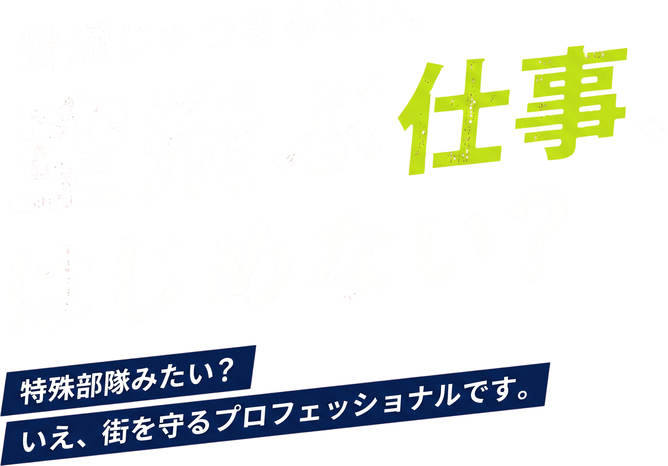 普通じゃつまらない。空飛ぶ仕事、はじめない？